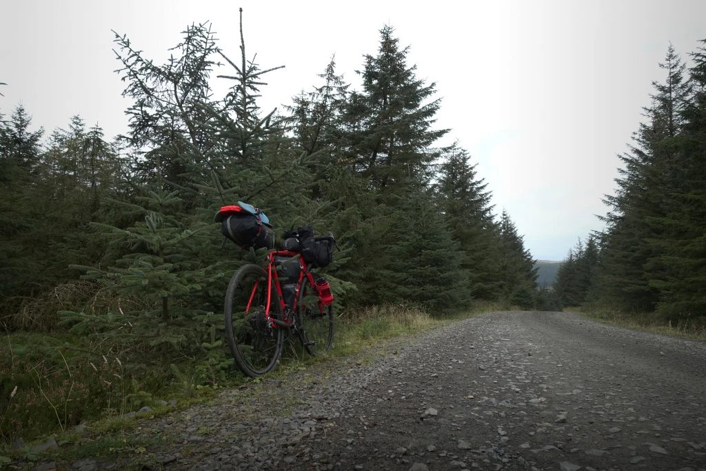 Thompson R9300 on a gravel track in the trees
